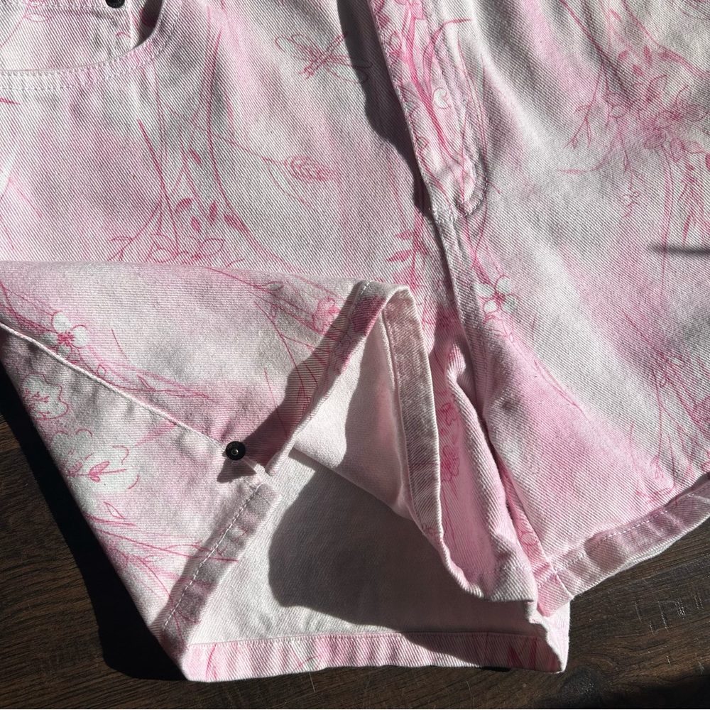 Bill Blass Vintage Pink Butterfly High Waist Shorts RARE size 8 / 30” waist - Picture 7 of 12